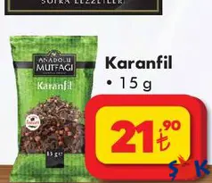 ANADOLU MUTFAĞI KARANFİL 15 G indirimli fiyat ANADOLU MUTFAĞI KARANFİL 15 G fiyat ve kampanya bilgisi